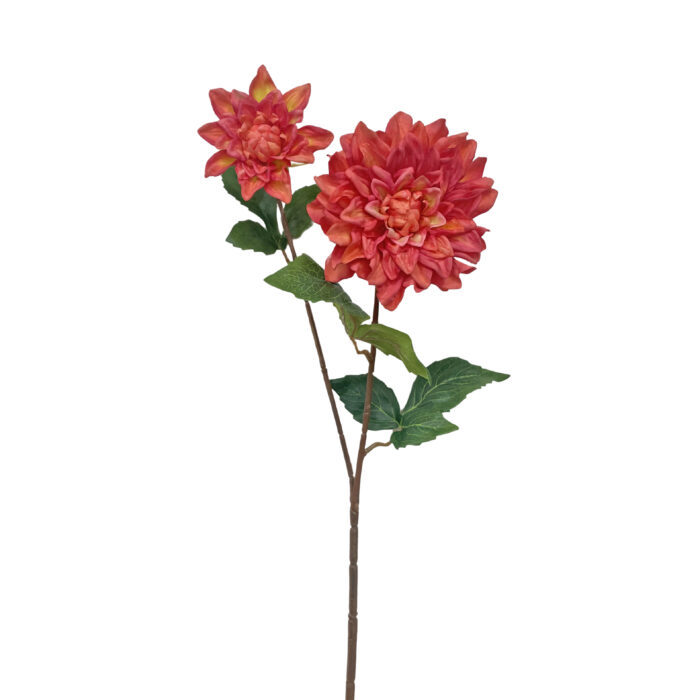 GNW Yellow Artificial 2-head Dahlia Real Touch QH-101 - Image 6