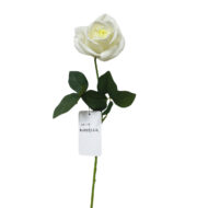 GNW White Artificial Single Garden Rose Real Touch QH-14