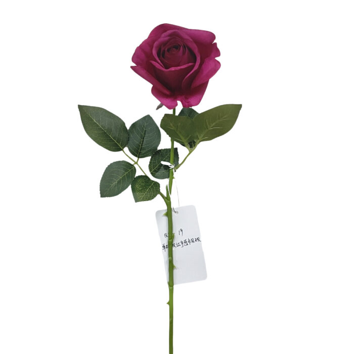 GNW White Artificial Single Garden Rose Real Touch QH-14 - Image 7