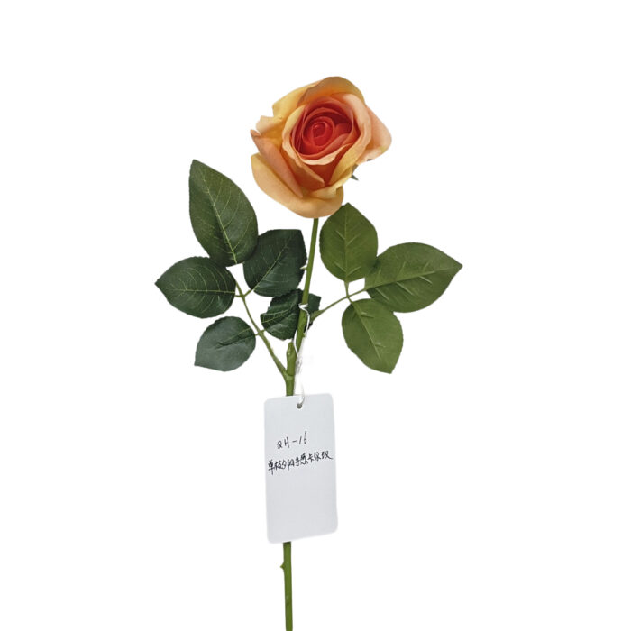 GNW White Artificial Single Garden Rose Real Touch QH-14 - Image 8