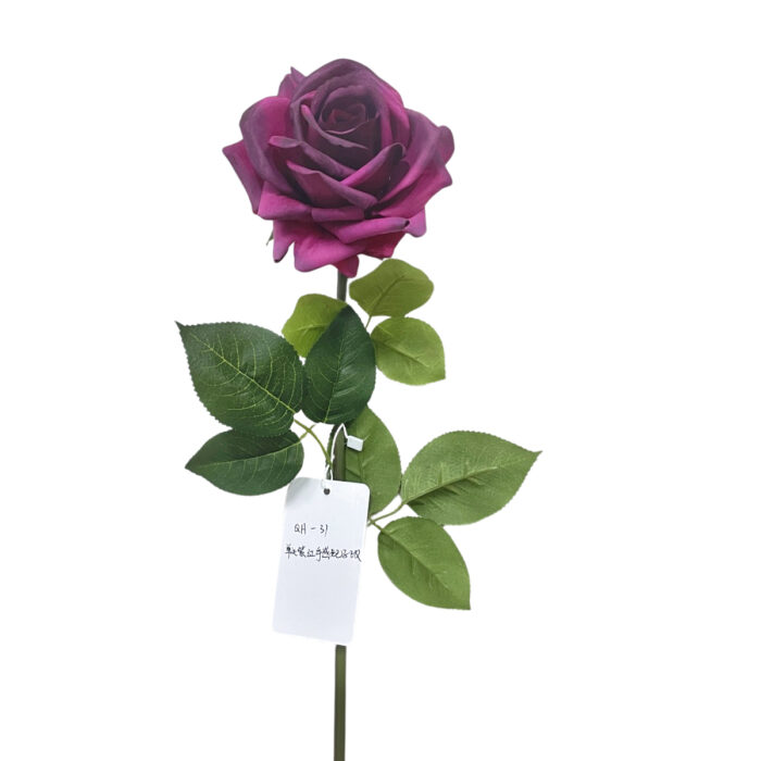 GNW Brown Artificial Single Garden Rose Real Touch QH-32 - Image 3