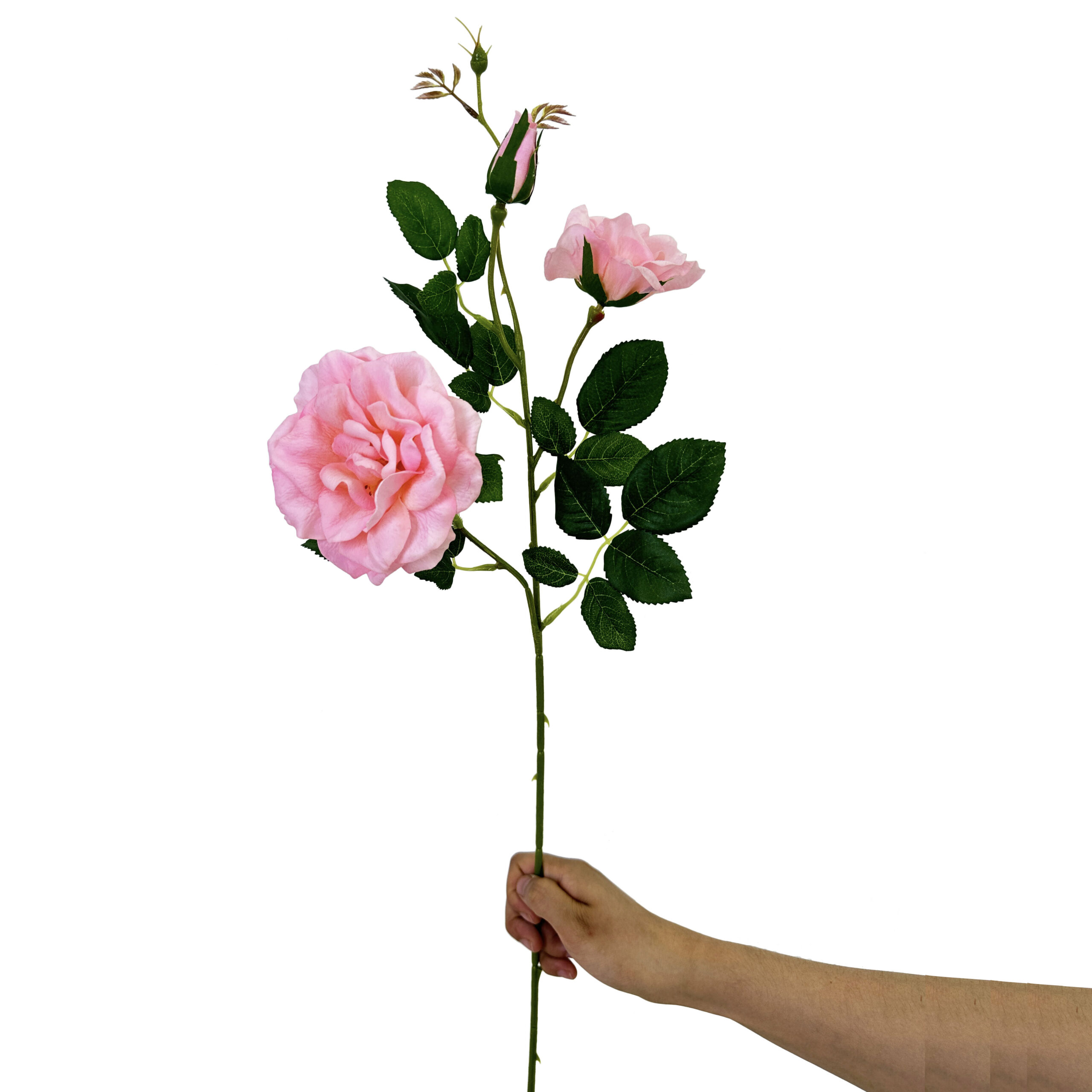 ca02cb84096b045ae2fc9a944bce05d5 GNW Pink Artificial Chinese Rose Real Touch QH-131 - Image 1