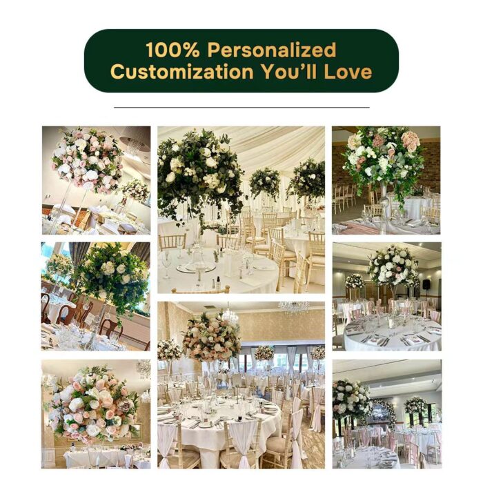 Elegant Wedding Flowers Decorations and Centerpieces Set, Artificial but Real Look, Support Customize - Image 3