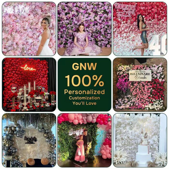 Decorative Moulding Designs 5D Artificial Flower Wall Backdrop Roll Up For Wedding Christmas Thanksgiving & Easter - Image 4