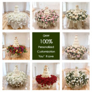 Custom Design Wedding Cake Floral Decoration With Artificial Flowers Real Touch High Quality Silk Material - Image 3