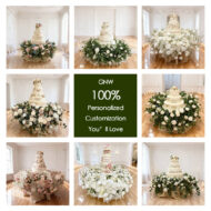 Custom Design Wedding Cake Floral Decoration With Artificial Flowers Real Touch High Quality Silk Material - Image 2