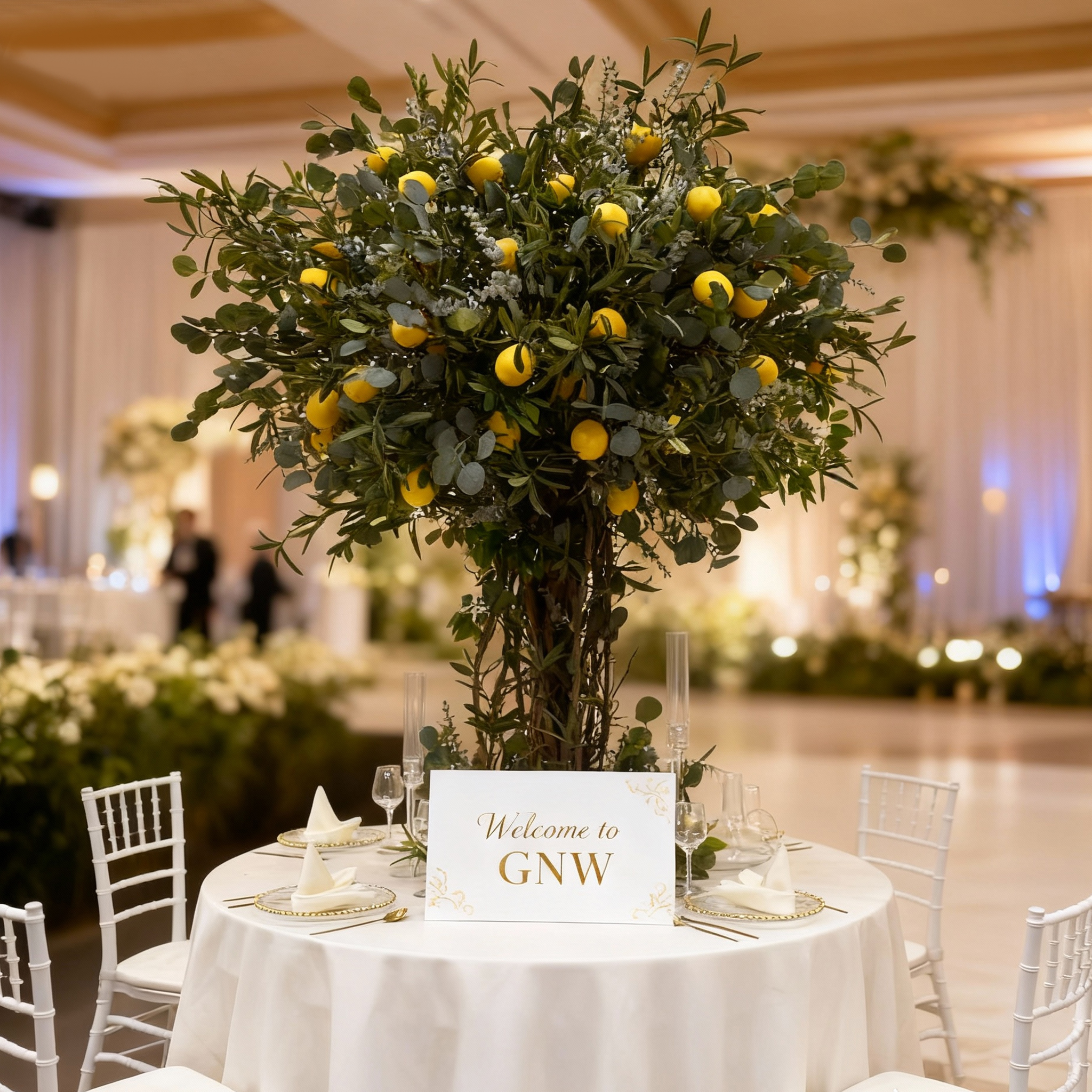 3-1 GNW Factory Wholesale Artificial Faux Tree at Table Centerpieces For Events Decor - Image 1