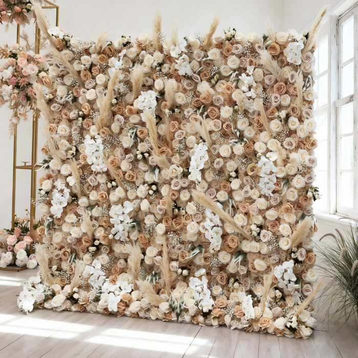 Personalized Wholesale Artificial Floral Wall Panel for Wedding Decoration Business - Image 3