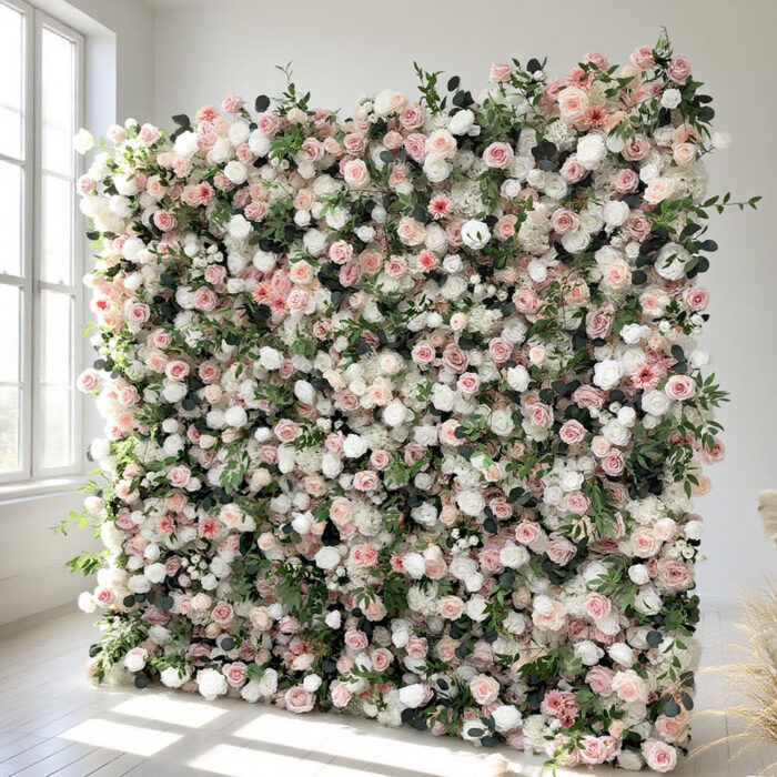 New Design Premium 2026 Collection Artificial Flower Wall for Wedding Supplies - Image 3