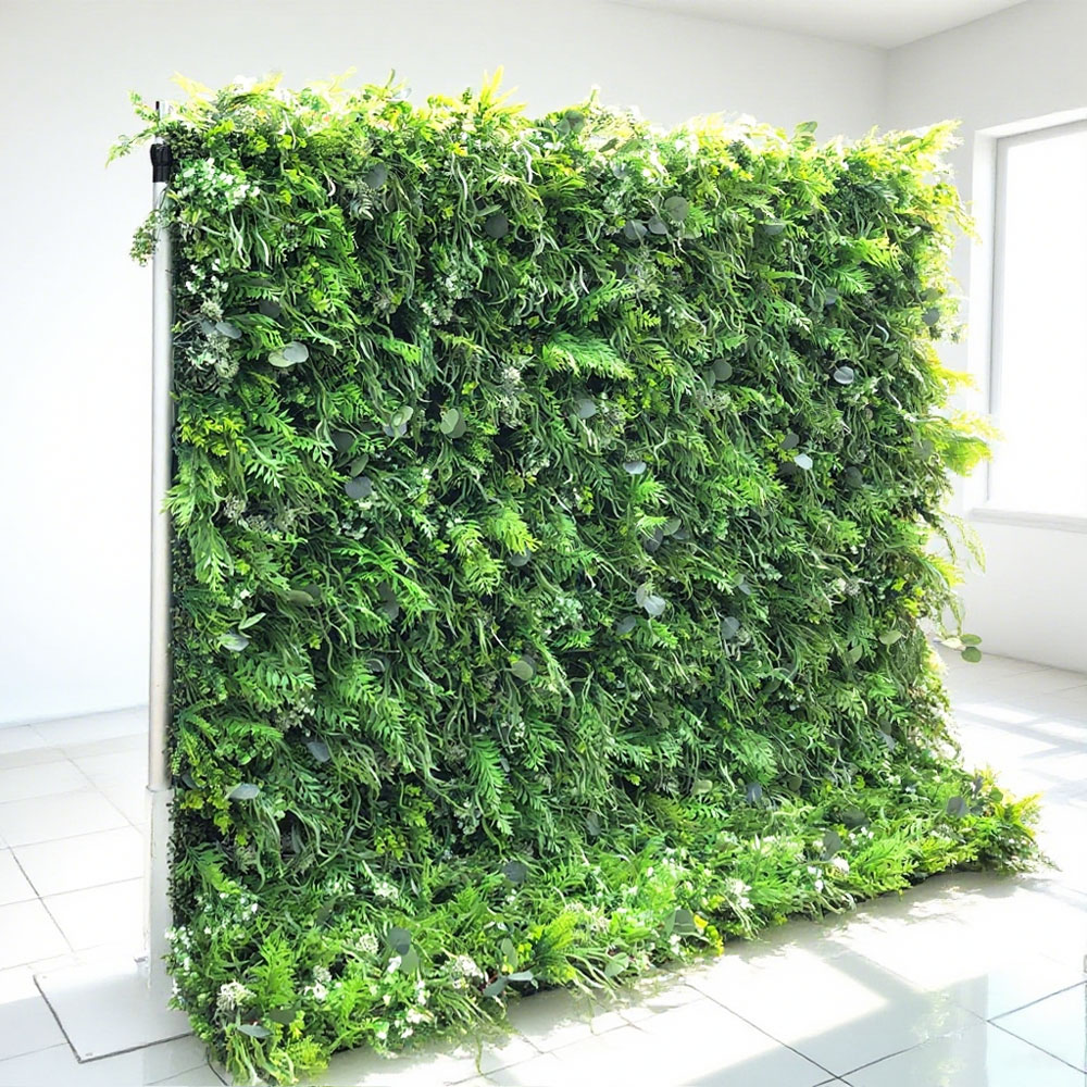 Green-wall-2509 (10) Customized Wholesale Artificial Flower Wall for Wedding Decoration High Volume - Image 1