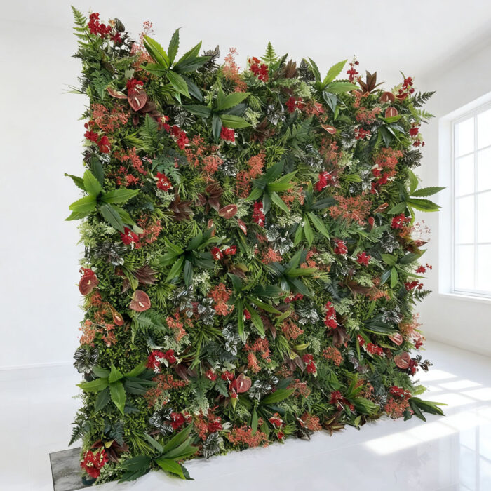 Direct Selling Factory Silk Floral Artificial Flower Wall for Wedding Decoration Customizable - Image 3