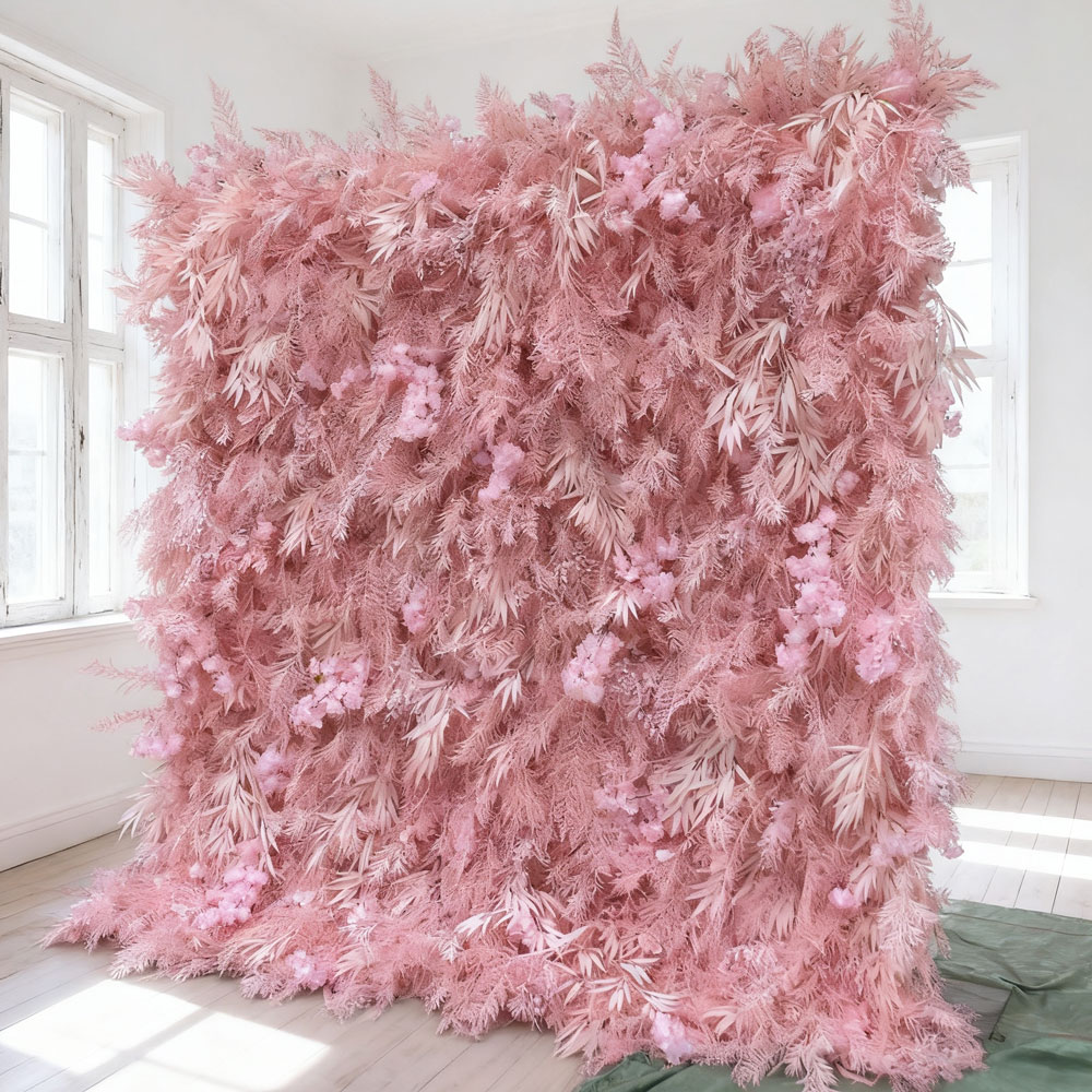 Pink-wall-2509 (14) Most Popular In 2026 Artificial Flower Wall Design for Wedding Decoration Trends - Image 1