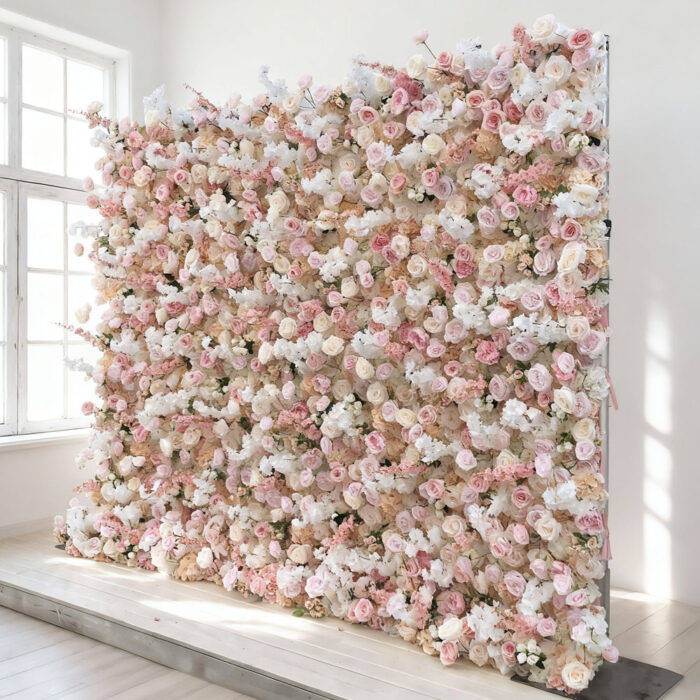 Luxury Wedding Decor Premium Silk Flower Backdrop Wall For Bridal Party And Event Background - Image 3
