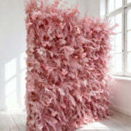 High Quality Faux Flower Wall Pannel 8ft X 8ft Roll Up 5D Silk Faux Pink Rose Wall Background Flower For Wedding Party Decoration - Image 2