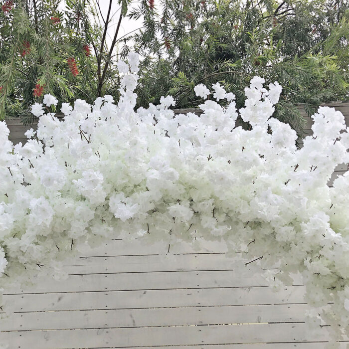 Custom Design Service Elegant Artificial Floral Wedding Arch Backdrop Arrangement - Image 2
