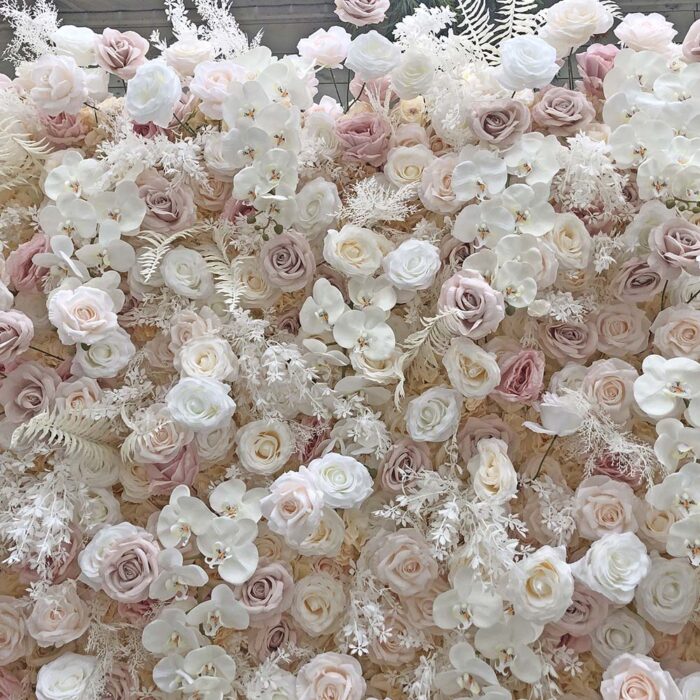 Custom-fit Wholesale Artificial Flower Wall Backdrop for Wedding Decoration - Image 2
