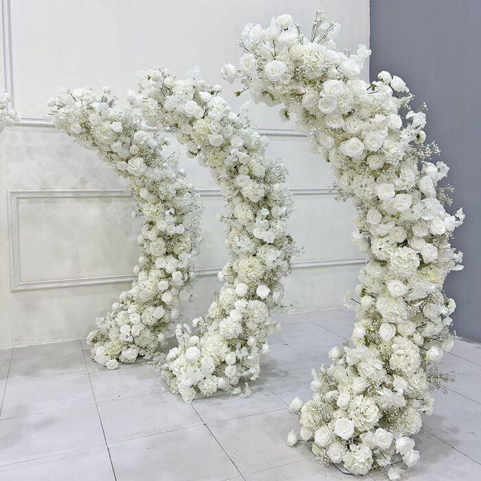 Wholesale Price Artificial Flower Decoration Luxury Wedding Arch And Backdrop Set - Image 2