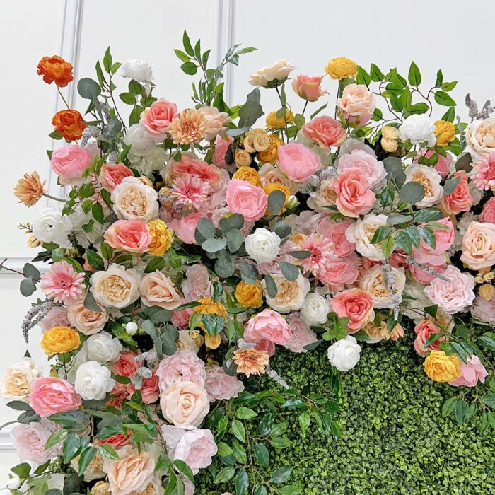New Design 2026 Premium Peony Silk Floral Artificial Flower Wall for Wedding Decoration - Image 2