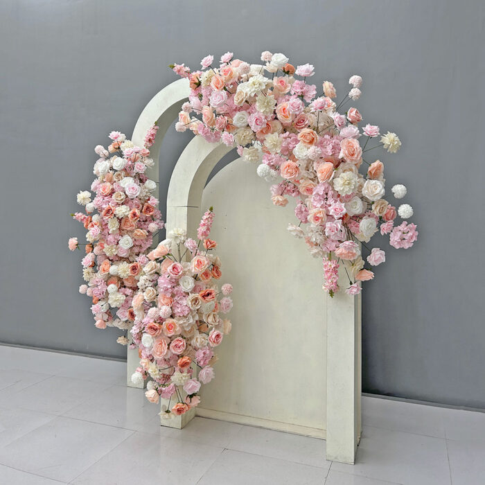 Best Selling Easy To Assemble Giant Faux Wedding Flower Arch With Vintage Style For Romantic Weddings - Image 2