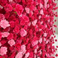luxury Customized Floral Wall Panel Red Rose Flower Wall Backdrop Wedding Supplies Silk Flower Decorations - Image 2