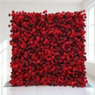 Customized Wedding Decoration Roll Up 5D Fabric Flower Wall Backdrop Artificial Silk Red Rose Flower Wall - Image 3