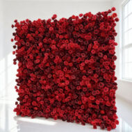 Customized Wedding Decoration Roll Up 5D Fabric Flower Wall Backdrop Artificial Silk Red Rose Flower Wall - Image 4