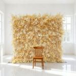 New Design 8ft X 8ft 5d Roll up Realistic Wedding Backdrop Decoration 5d Flower Wall Panel Decorative