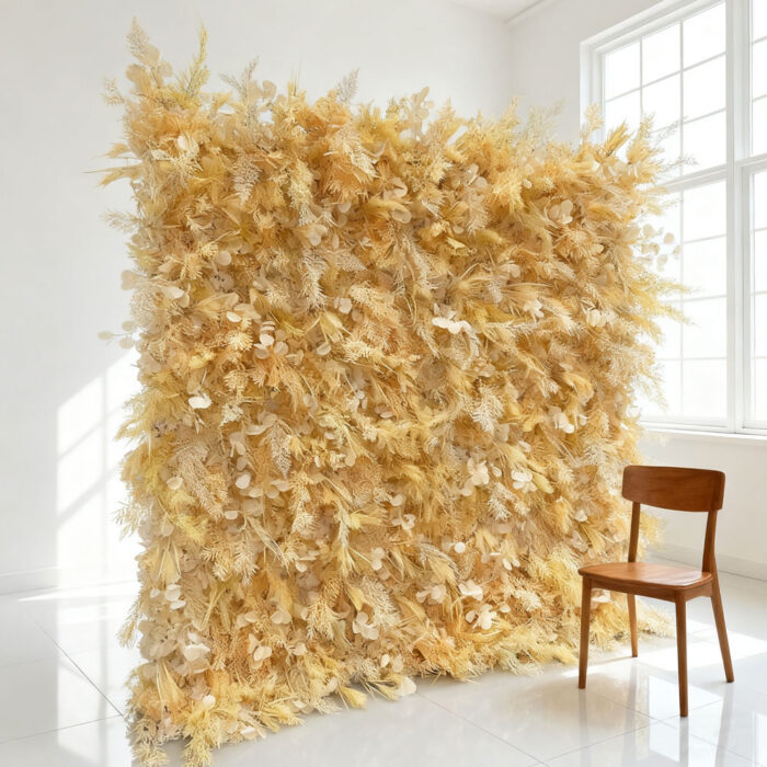 New Design 8ft X 8ft 5d Roll up Realistic Wedding Backdrop Decoration 5d Flower Wall Panel Decorative - Image 2