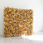 High Quality Wedding Event Silk Floral 5D Artificial Rose Flower Wall Wedding Home Party Decoration Stage Backdrop