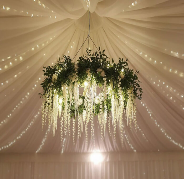 Custom Size Giant Real Touch Artificial Flowers Wedding Wisteria Ceiling Panels For Wedding Decoration Supplies - Image 2