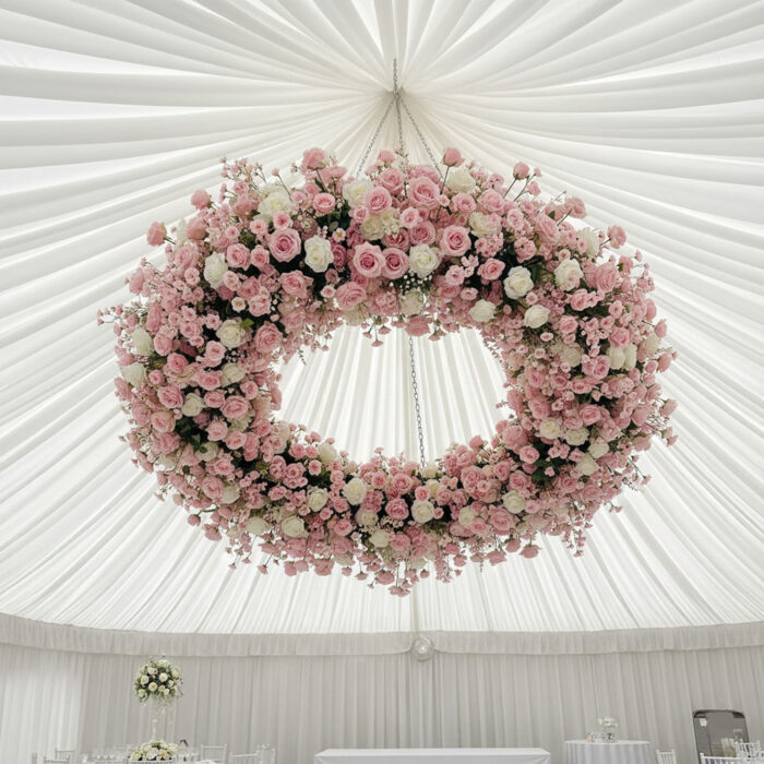 Custom High Quality Easy Install Artificial Vine Wisteria Floral Ceiling Kit For Weddings - Image 3