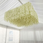 Luxury Wedding Decor Romantic Artificial Wisteria Vines Flower Ceiling For Weddings Events