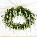 Custom Size Giant Real Touch Artificial Flowers Wedding Wisteria Ceiling Panels For Wedding Decoration Supplies