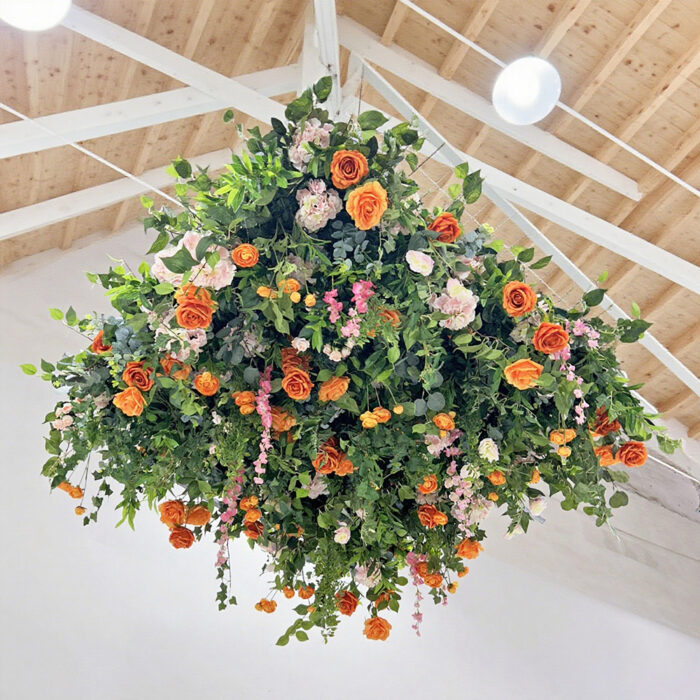 Customize Artificial Wisteria Flowers Ceiling Elegant Floral Install for Wedding Backgrounds - Image 3