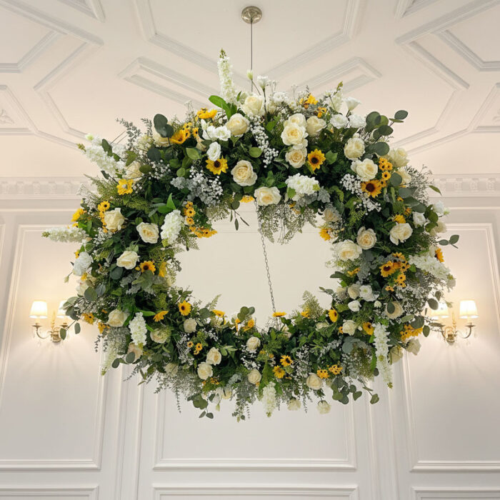 Factory Direct High End Floral Decor Luxury Wedding Artificial Wisteria Ceiling Installation - Image 3