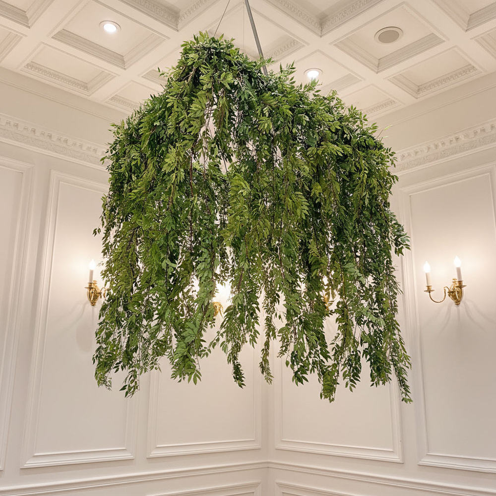 ceiling25-10 (5) Wholesale Floral Decor Romantic Purple Wisteria Ceiling For Weddings Fast Ship - Image 1