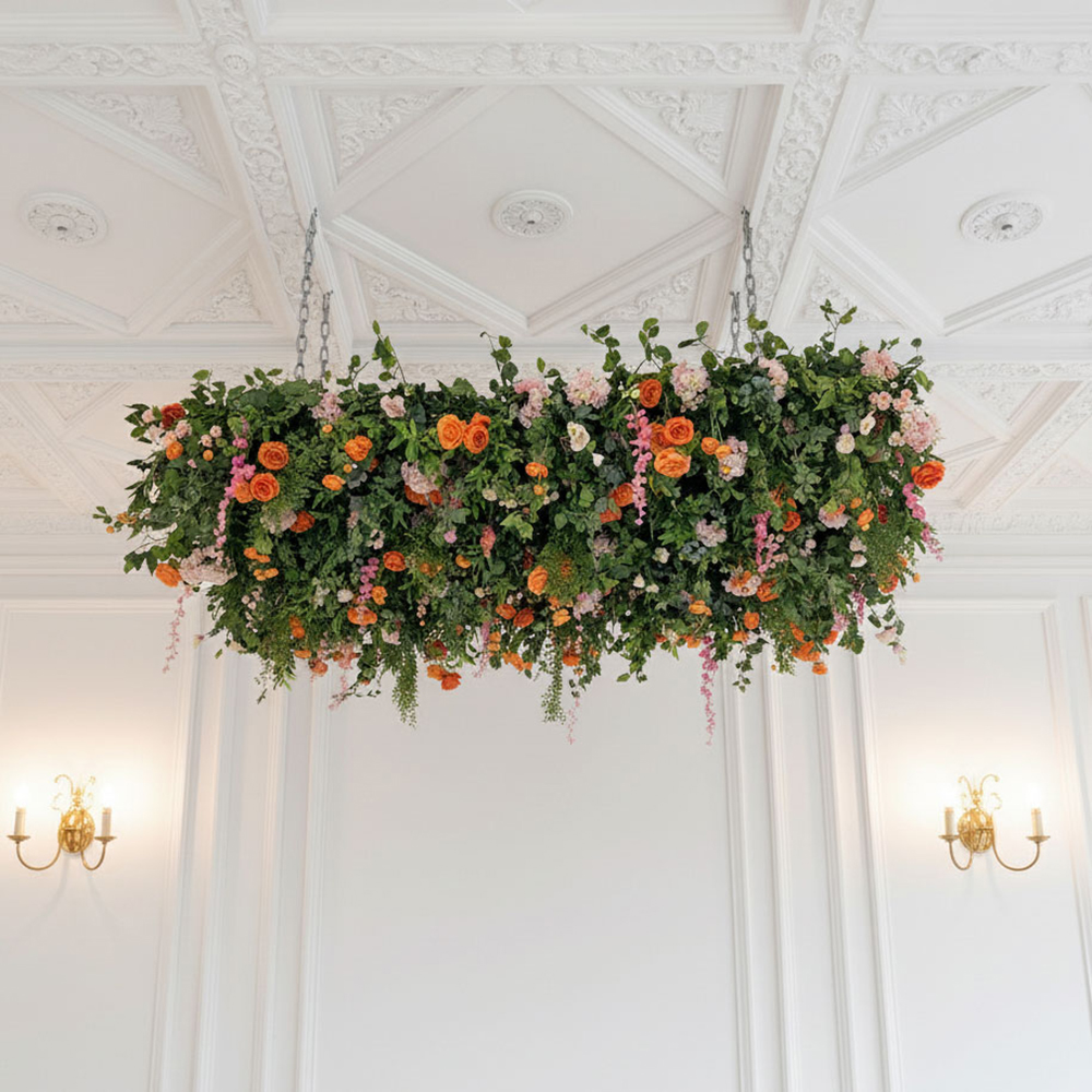 ceiling25-10 (7) Customize Artificial Wisteria Flowers Ceiling Elegant Floral Install for Wedding Backgrounds - Image 1