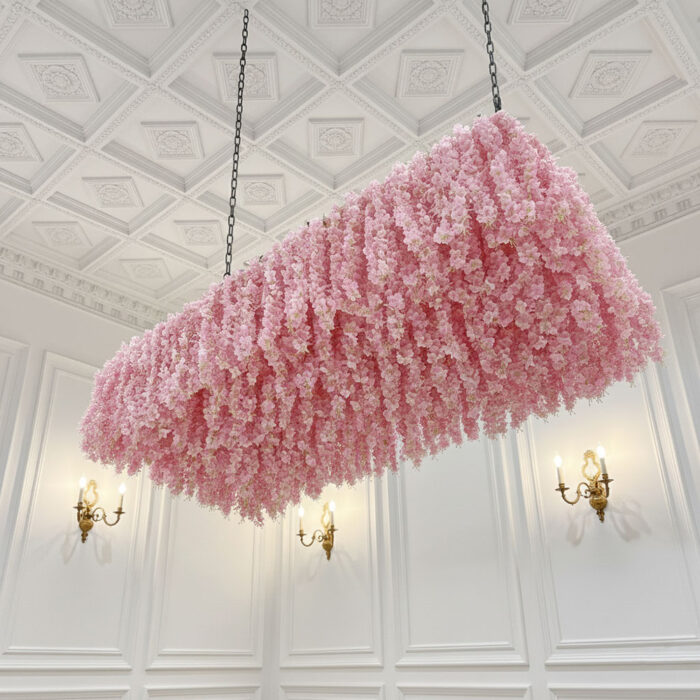 GNW High Quality Silk Artificial Wisteria Flower Ceiling For Wedding Decor - Image 4