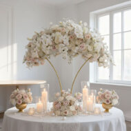 Premium Wedding Table Runner with Unique Centerpieces Events Decoration