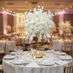 Luxury Decorative Artificial Flowers for Wedding Centerpieces, Silk Material, Custom Color and Size