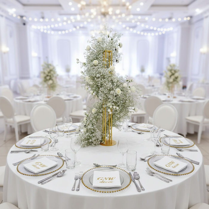 Modern Wedding Table Centerpieces Using Real Touch Decorative Flowers, Customizable and Luxury Style - Image 3