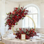 Luxury Wedding Table Runner with Modern Centerpieces Events Decoration