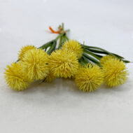 GNW Yellow Five Branches Artificial Echinops Sphaerocephalus MYZ-84 - Image 2