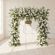 Professional Wedding Arch Backdrop Artificial Flower Decoration