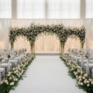 Custom Wedding Arch Backdrop Artificial Flowers For Wedding Decoration