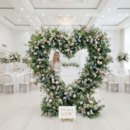 New Design Foldable Wedding Arch With Realistic Silk Flowers For Wedding Ceremony