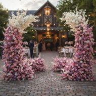 Wedding Decorated Easy To Assemble Wedding Arch With Artifical Flowers For Destination Weddings And Outdoor Celebrations - Image 2