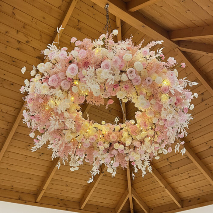 Custom High Quality Easy Install Artificial Vine Wisteria Floral Ceiling Kit For Weddings - Image 2