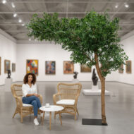Custom Design Artificial Flowering Tree With Crystal Flower Centerpieces Wedding