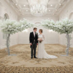 Custom Design Artificial Flowering Tree With Modern Flower Centerpieces For Wedding